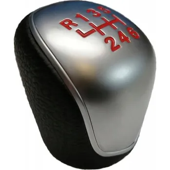 Hlavice řadicí páky PROTEC Hlavice řadící páky Ford Galaxy 2006-2022 6st stříbrno červená