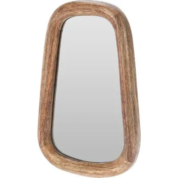 Zrcadlo Home Styling Collection Malé oválné zrcadlo v mangovém dřevěném rámu