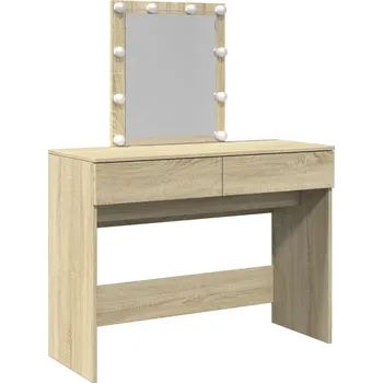 Toaletní stolek Shumee Toaletní stolek s LED dub sonoma 100 × 40 × 130 cm, 848194