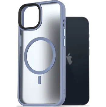 Pouzdro na mobilní telefon AlzaGuard Matte Case Compatible with MagSafe pro iPhone 13 světle modrý