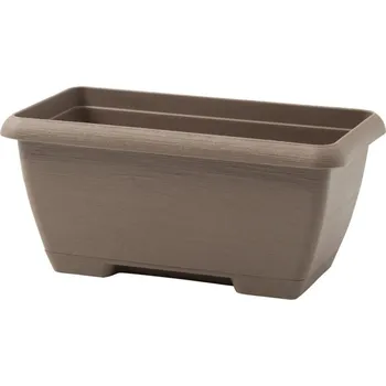 Truhlík Truhlík TERRAE MINI s podmiskou plastový 32cm, hnědo šedá