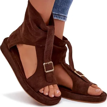 Dámské sandále Butosklep dámské sandály NN624 BROWN platforma velikost 39