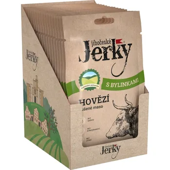 Sušené maso Jihočeské Jerky Hovězí s bylinkami 400 g (20 x 20 g)