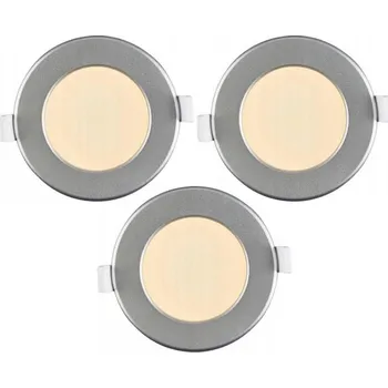 Koupelnové svítidlo SADA 3x LED Koupelnové podhledové svítidlo LED/6W/230V IP44 stříbrná
