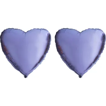 Balónek FLEXMETAL Balón foliový - srdce, valentýn / svatba, lila, 45 cm, 2 ks