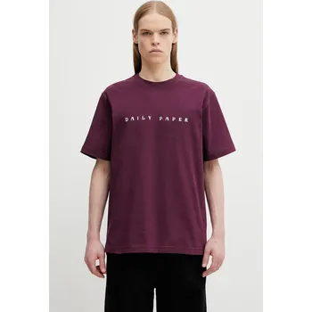 Pánské oblečení Bavlněné tričko Daily Paper alias dias, XL, fialová, 49X