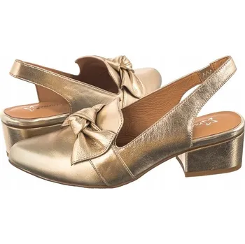 Dámské lodičky MACIEJKA N6539-25 ZLATÉ KOŽENÉ LODIČKY BEZ PATY, MÓDNÍ VEL. 38
