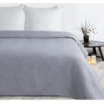 Přehoz na lůžko Přehoz 170x210 cm s geometrickým vzorem, stříbrný