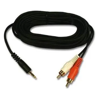Audio kabel Audio kabel Jack (3.5mm) samec - 2x CINCH samec 10m černá
