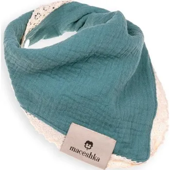 Dětské zboží Slintáček Maceshka jednoduchý Eucalyptus, krajka