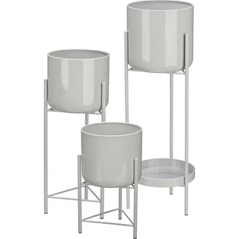 Stojan na květiny Giftdecor Sada květináčů v různých velikostech, kovová, 3 ks