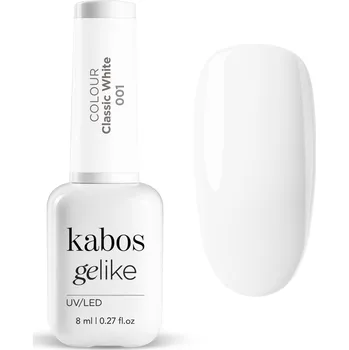 Lak na nehty Kabos Hybridní lak na nehty bílý, barevný Classic White 8 ml