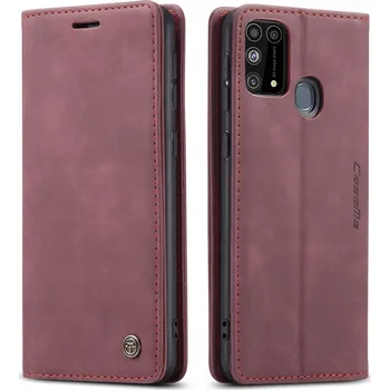 Pouzdro na mobilní telefon Flipové pouzdro Caseme pro Samsung Galaxy M31, červené