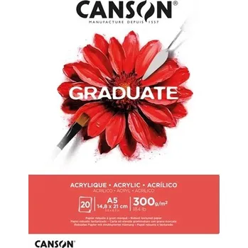 Blok CANSON Graduate Acrylic A5, 20 listů 300g
