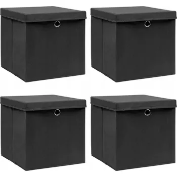 Úložný box Krabice s víkem černá