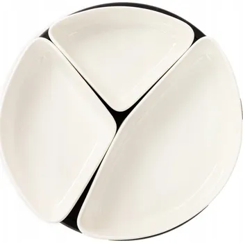 Servírovací tác FELKO s bílými miskami 24 cm