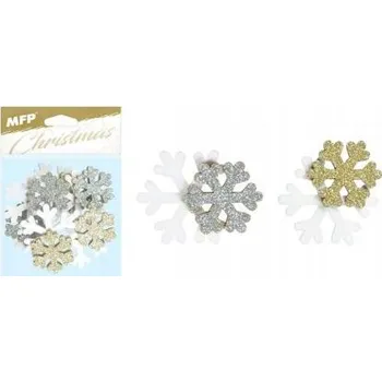 Vánoční dekorace SNĚHOVÉ VLOČKY SNĚHOVÉ VLOČKY 6 KS MFP