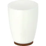 Spirella Kelímek na zubní kartáčky OSLO, plast, bambus, bílý