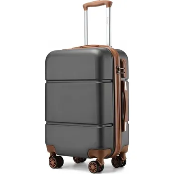 Kabinový ABS kufr KONO s TSA zámkem - 33L - šedo-hnědý KSK2485