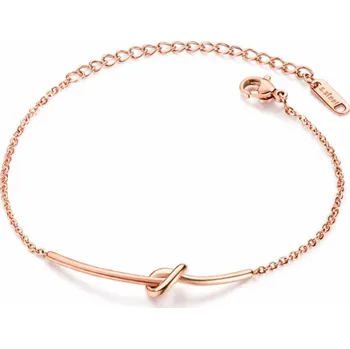 Náramek Victoria Filippi Stainless Steel Ocelový náramek Jéssica Rose Gold - chirurgická ocel NR-OPK1036(2)/84 Zlatá 17 cm + 5 cm (prodloužení)