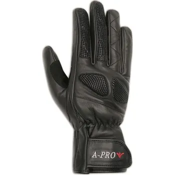 Moto rukavice A-PRO BRONX černé kožené moto rukavice 3XL