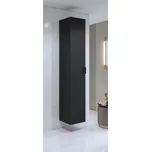 NALLON koupelnová vysoká skříňka 1D, černý onyx/černé pyramidky + vyzvednutí ZDARMA