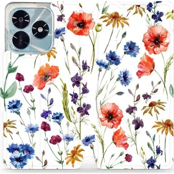 Telefonní příslušenství Mobiwear Flip pouzdro pro Honor X5c Plus kvítí