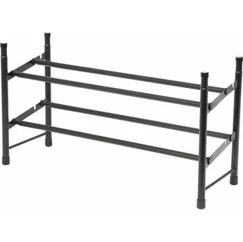 Botník Compactor Stilito Dvoupatrový botník, 6-12 párů bot, rozšířitelný 62-117 × 23 × 35 cm