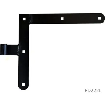 Dveřní kování Ozdobné kování, levé, 250x290 mm, 35x4 mm, Ø14 mm, barva černá