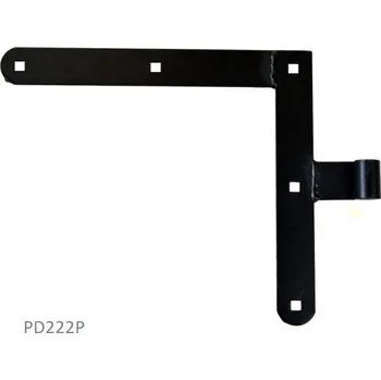 Dveřní kování Ozdobné kování, pravé, 250x290 mm, 35x4 mm, Ø14 mm, barva černá