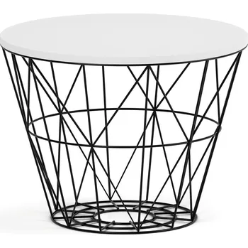 Konferenční stolek Kulatý konferenční stolek STILO, průměr 60 cm, bílá