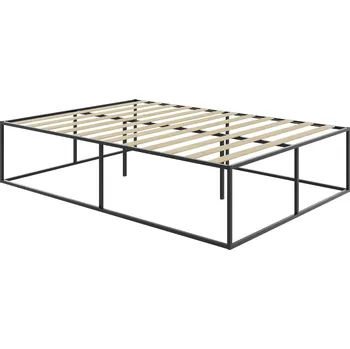 Ložnice TecTake Kovová postel Kyoto s lamelovým roštem 140 × 200 × 46,5 cm, 250 kg