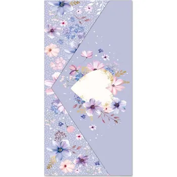 Ditipo Přání s kapsou na peníze - Modrá s květy, 10x20cm 6690155