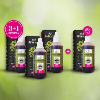 Zdraví Herbavis Sangre de Drago (Dračí krev) – Výhodný set 3+1 zdarma, 60 ml 4x 60 ml