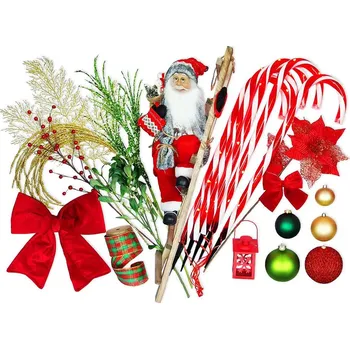 LAALU Vánoční ozdoby - sada SANTA CLAUS, na stromky 120 - 210 cm