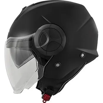 Helma na motorku KAPPA KV37 SOLID - otevřená černá jet moto přilba KAPPA S