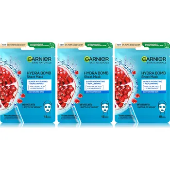 Kosmetika GARNIER Hydra Bomb Super Hydrating & Repulping Tissue Mask 3 × 28 g