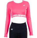 Crop Top Crussis dlouhý rukáv dámský NEON PINK Velikost: S
