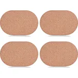 ZELLER Prostírání z korku sada 4 ks ovál, 44 × 29 cm