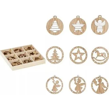 Vánoční dekorace DŘEVĚNÉ VÁNOČNÍ DEKORACE 27KS vz3 MFP