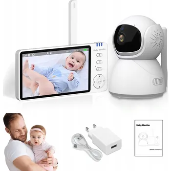 IP kamera ELEKTRONICKÁ CHŮVIČKA BEZ WI-FI S 5PALCOVÝM DISPLEJEM A NOČNÍM VIDĚNÍM – BÍLÁ