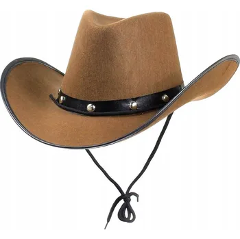 Klobouk Kovbojský klobouk tmavě hnědý, GoDan, 53-58 cm
