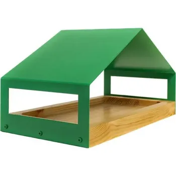 Pro ptáka JKMC Střecha Krmítko pro ptáky mat, zelené