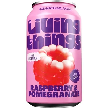 Limonáda Living Things Raspberry & Pomegranate 330 ml