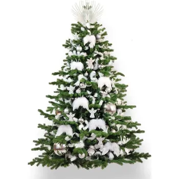 LAALU Vánoční stromek zdobený - ANDĚLSKÁ KŘÍDLA, 136 ks ozdob, 240 cm