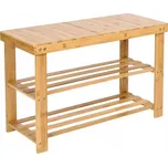 Botník MILOS s policemi, bambusový