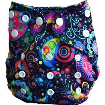 Plenkové kalhoty GaGa's Novorozenecké svrchní kalhotky Páv na patentky