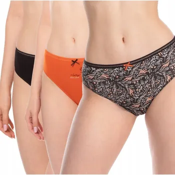 Dámské spodní prádlo LAMA bikiny FIGI 128-09 BAVLNA 3-balení # S 36