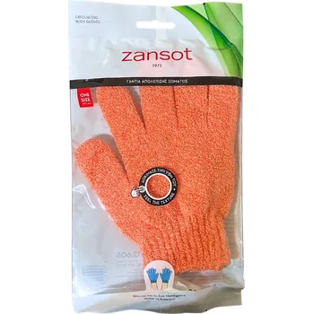 Koupelový kartáč Zansot Exfoliační rukavice oranžové