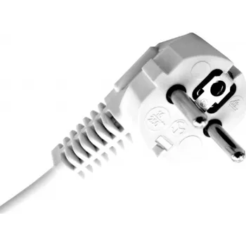 elektrický kabel Flexo šňůra - vidlice úhlová H05VV-F 3G1,5, 2m, bílá